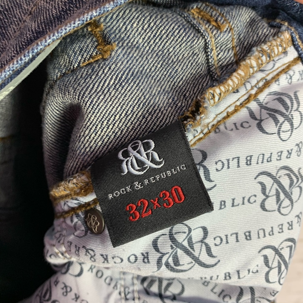 Rock & Republic Relaxed Straight Stretch Jeans 32 - Picture 9 of 11